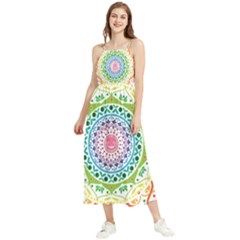 Mandala Pattern Rainbow Pride Boho Sleeveless Summer Dress by Vaneshop