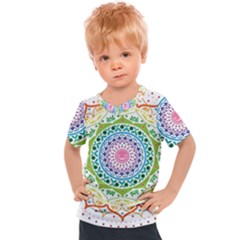 Mandala Pattern Rainbow Pride Kids  Sports T-shirt