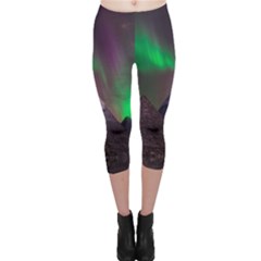 Fantasy Pyramid Mystic Space Aurora Capri Leggings  by Grandong