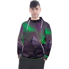 Fantasy Pyramid Mystic Space Aurora Men s Pullover Hoodie by Grandong