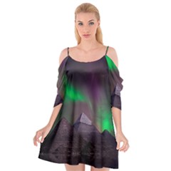 Fantasy Pyramid Mystic Space Aurora Cutout Spaghetti Strap Chiffon Dress by Grandong