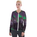 Fantasy Pyramid Mystic Space Aurora Velvet Zip Up Jacket View1