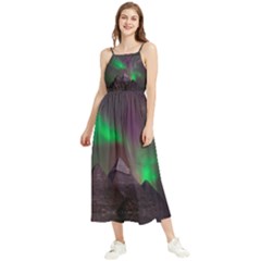 Fantasy Pyramid Mystic Space Aurora Boho Sleeveless Summer Dress by Grandong