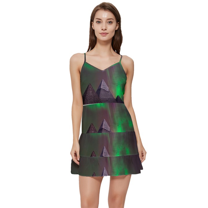 Fantasy Pyramid Mystic Space Aurora Short Frill Dress