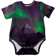 Fantasy Pyramid Mystic Space Aurora Baby Short Sleeve Bodysuit by Grandong