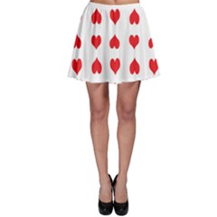 Heart Red Love Valentines Day Skater Skirt by Bajindul