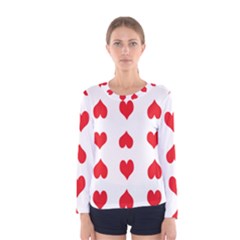 Heart Red Love Valentines Day Women s Long Sleeve T-shirt