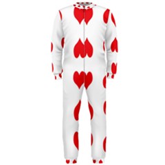 Heart Red Love Valentines Day Onepiece Jumpsuit (men)