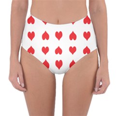 Heart Red Love Valentines Day Reversible High-waist Bikini Bottoms by Bajindul