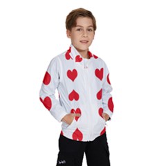 Heart Red Love Valentines Day Kids  Windbreaker