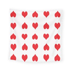 Heart Red Love Valentines Day Square Tapestry (small)