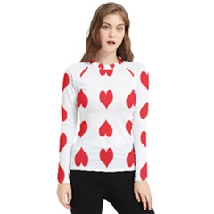 Heart Red Love Valentines Day Women s Long Sleeve Rash Guard by Bajindul