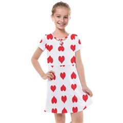 Heart Red Love Valentines Day Kids  Cross Web Dress by Bajindul