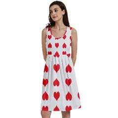 Heart Red Love Valentines Day Classic Skater Dress by Bajindul