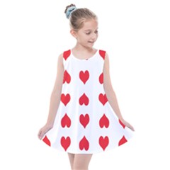 Heart Red Love Valentines Day Kids  Summer Dress by Bajindul