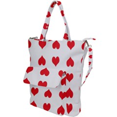 Heart Red Love Valentines Day Shoulder Tote Bag by Bajindul