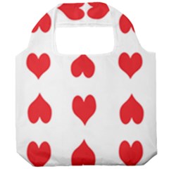 Heart Red Love Valentines Day Foldable Grocery Recycle Bag by Bajindul