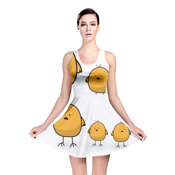 Chick Easter Cute Fun Spring Reversible Skater Dress