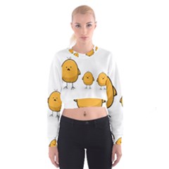 Chick Easter Cute Fun Spring Cropped Sweatshirt by Ndabl3x