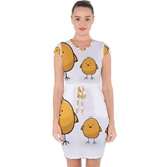 Chick Easter Cute Fun Spring Capsleeve Drawstring Dress  by Ndabl3x