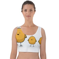 Chick Easter Cute Fun Spring Velvet Crop Top by Ndabl3x