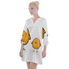 Chick Easter Cute Fun Spring Open Neck Shift Dress by Ndabl3x