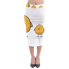 Chick Easter Cute Fun Spring Midi Pencil Skirt by Ndabl3x