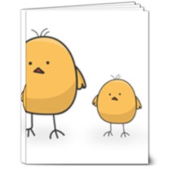 Chick Easter Cute Fun Spring 8  X 10  Hardcover Notebook by Ndabl3x