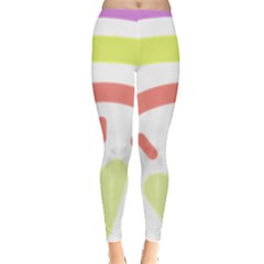 Rainbow Boho Colors Pastel Heart Everyday Leggings  by Ndabl3x