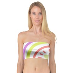 Rainbow Boho Colors Pastel Heart Bandeau Top by Ndabl3x