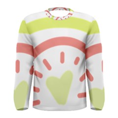 Rainbow Boho Colors Pastel Heart Men s Long Sleeve T-shirt by Ndabl3x