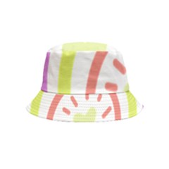 Rainbow Boho Colors Pastel Heart Bucket Hat (kids) by Ndabl3x