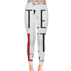 Let s Get Lit Christmas Jingle Bells Santa Claus Inside Out Leggings by Ndabl3x