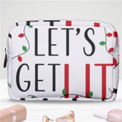 Let s Get Lit Christmas Jingle Bells Santa Claus Make Up Pouch (medium) by Ndabl3x