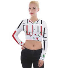 Let s Get Lit Christmas Jingle Bells Santa Claus Long Sleeve Cropped Velvet Jacket by Ndabl3x