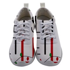 Let s Get Lit Christmas Jingle Bells Santa Claus Women Athletic Shoes by Ndabl3x