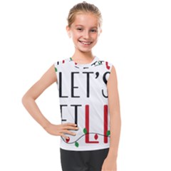 Let s Get Lit Christmas Jingle Bells Santa Claus Kids  Mesh Tank Top by Ndabl3x