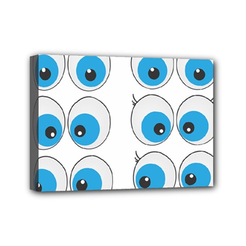 Eyes Comic Cartoon Fun Funny Toon Mini Canvas 7  X 5  (stretched) by Ndabl3x