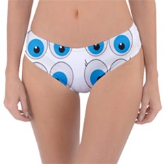 Eyes Comic Cartoon Fun Funny Toon Reversible Classic Bikini Bottoms by Ndabl3x