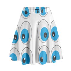 Eyes Comic Cartoon Fun Funny Toon High Waist Skirt by Ndabl3x