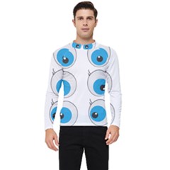 Eyes Comic Cartoon Fun Funny Toon Men s Long Sleeve Rash Guard by Ndabl3x