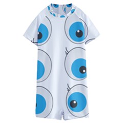 Eyes Comic Cartoon Fun Funny Toon Kids  Boyleg Half Suit Swimwear by Ndabl3x