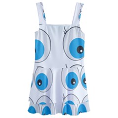 Eyes Comic Cartoon Fun Funny Toon Kids  Layered Skirt Swimsuit by Ndabl3x