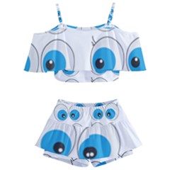 Eyes Comic Cartoon Fun Funny Toon Kids  Off Shoulder Skirt Bikini by Ndabl3x