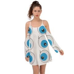 Eyes Comic Cartoon Fun Funny Toon Boho Dress by Ndabl3x