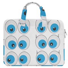 Eyes Comic Cartoon Fun Funny Toon Macbook Pro 16  Double Pocket Laptop Bag  by Ndabl3x