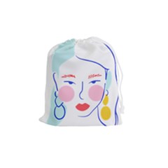 Art Womens Lovers Drawstring Pouch (medium) by Ndabl3x