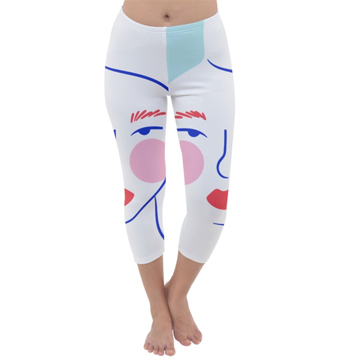 Art Womens Lovers Capri Winter Leggings 