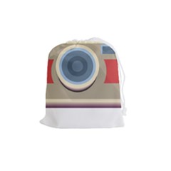 Photo Camera Machine Colorful Art Drawstring Pouch (medium) by Ndabl3x