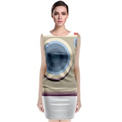 Photo Camera Machine Colorful Art Classic Sleeveless Midi Dress